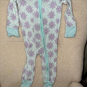 Kids One Piece with Purple Flowers